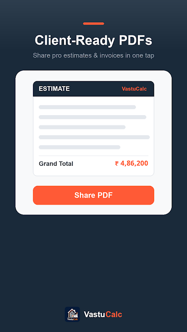 VastuCalc client-ready estimate PDF preview